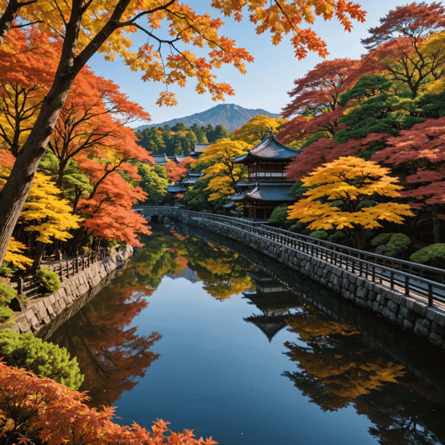 東福寺の通天橋から見る紅葉の絶景